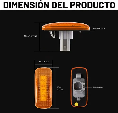 Vista 5 de Luces LED de marcador lateral de guardabarros de cama trasera para camiones Dodge 2010-2017 y Ram 2011-2016 Dually de doble rueda, guardabarros