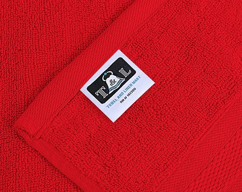 Vista 4 de Towel and Linen - Juego de toallas Mart color borgoña, 2 toallas de baño, 2 toallas de mano y 4 paños de 2 capas de baja torsión de 600 GSM, hilado
