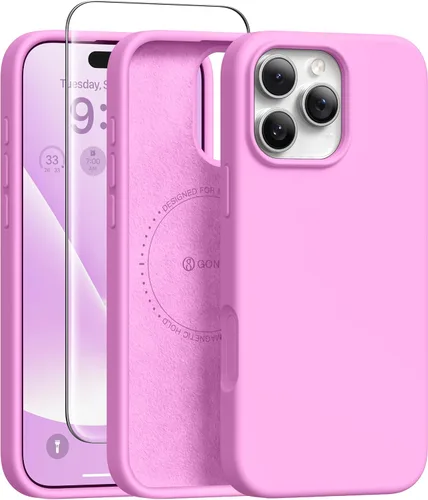 Vista 144 de GONEZ Funda magnética para iPhone 12 Case / 12 Pro Case, compatible con MagSafe, [protector de pantalla + protector de lente de cámara], funda