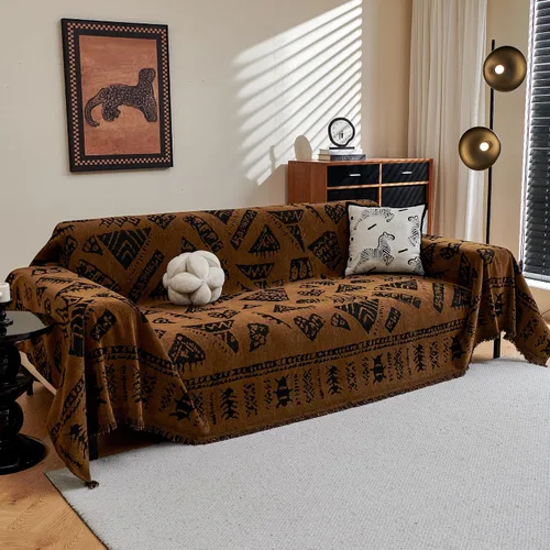 Vista 37 de MYSKY HOME - Funda extragrande para sillón de 1 cojín, lavable, protector de sofá con borlas, para mascotas y niños, 71 x 91 pulgadas, color beige