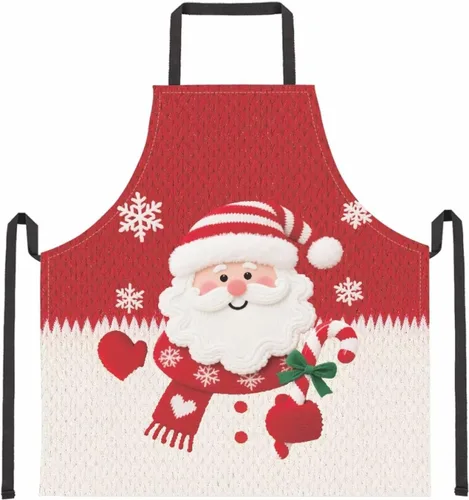 Vista 119 de Dreaweet Delantal de cocina unisex con cuello ajustable de Navidad