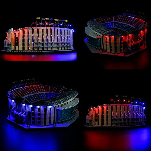 Vista 6 de Kit de luces LED RC compatible con Lego 10284, kit de iluminación de edificio para (FC Barcelona). (Solo kit de luz Led) (RC con sonido)