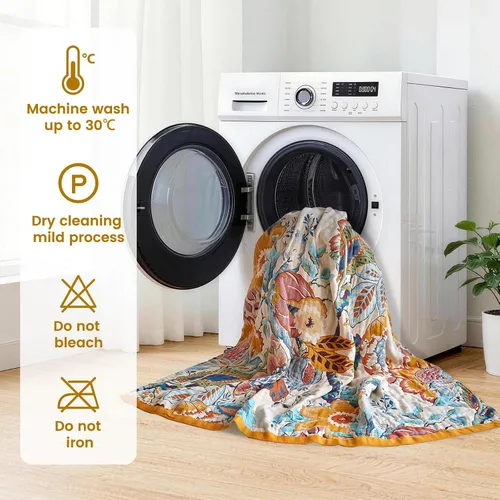 Vista 107 de MSGKV - Manta bohemia/primaveral de algodón para sofá y sala de estar, de gasa acogedora, de 50 x 60 pulgadas 50"x60" Cotton Throw, Woven Bird