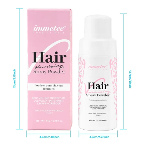 Vista 11 de immetee Polvo de textura, polvo voluminizador para volumen y textura del cabello, efecto opaco y acabado natural, pulverizador de volumen