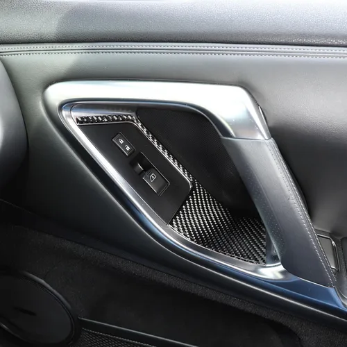 Vista 7 de Calcomanía de fibra de carbono para coche, botón de elevación, cubierta de panel para Nissan GTR R35 2008 a 2016 (fibra de carbono)