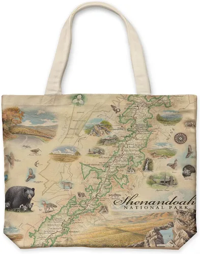 Vista 14 de Xplorer Maps Bolsa de lona con asas, bolsa de compras de comestibles de tela, bolsa reutilizable y ecológica, 100% algodón, lavable