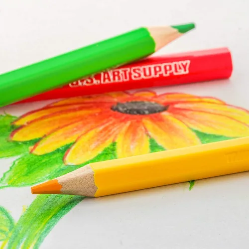 Vista 5 de U.S. Art Supply Juego de 50 lápices de colores para adultos, de grado artista, colores vibrantes, dibujo de arte suave, bocetos, sombreado, mezcla