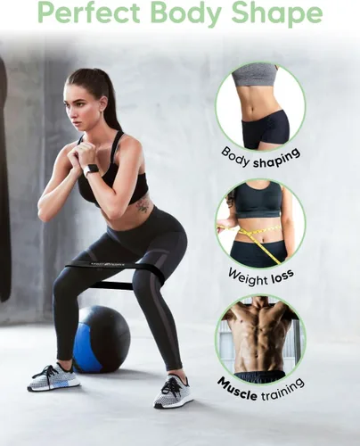 Vista 4 de Bandas de resistencia para entrenamiento, bandas de ejercicio, bandas de entrenamiento, bandas de glúteos, bandas de fitness, bandas de esfuerzo