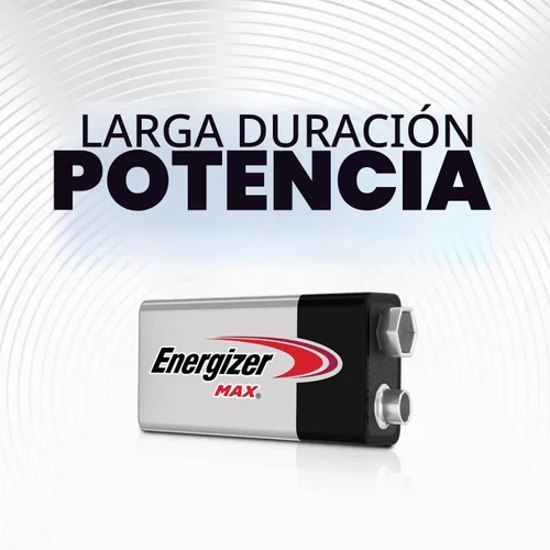 Vista 3 de Energizer - Pilas alcalinas MAX 9V, 9 voltios (paquete de 4), el empaque puede variar