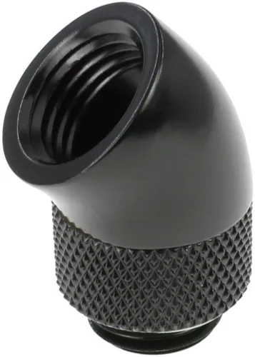 Vista 2 de dracaena.io - Paquete de 2 conectores extensores de rosca G1/4 pulgadas macho a hembra, conector adaptador giratorio de 45° para sistema