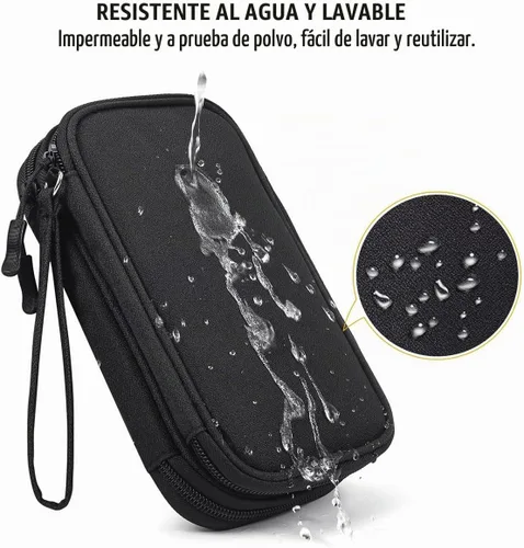 Vista 4 de CAAORDKSO Bolsa Organizadora de Electrónicos para Viaje, Estuche Pequeño Organizador de Cables Impermeable, Bolsa de Accesorios, Estuche Electrónico