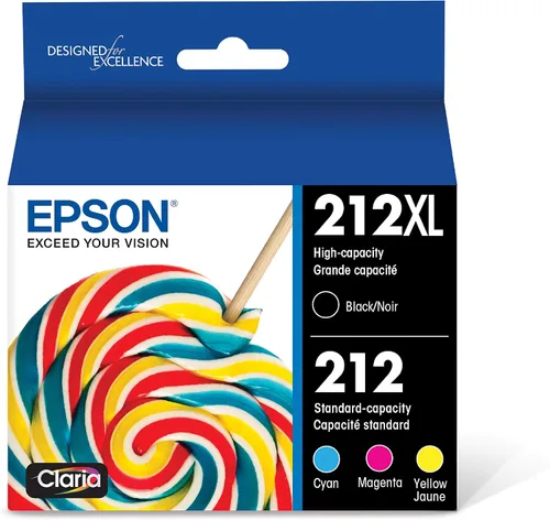 Vista 2 de Epson Paquete combinado de cartuchos de color negro y estándar de 212 tintas Claria de alta capacidad (T212XL-BCS) 212 tinta Claria de capacidad