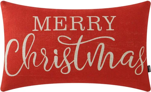 Vista 10 de TRENDIN Funda de almohada lumbar de 12 x 20 pulgadas para decoración de invierno, aspecto de grano de madera, funda de almohada de lino PL699TR