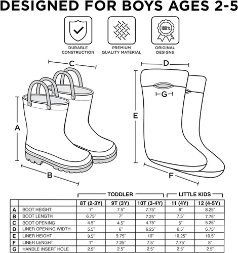 Vista 7 de Nickelodeon Botas de lluvia unisex para niños con forro extraíble suave para nieve