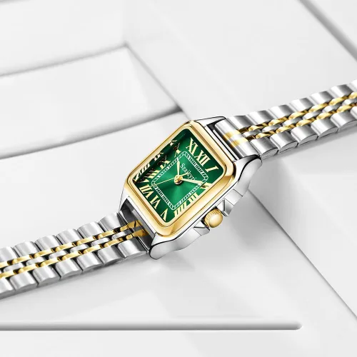 Vista 2 de Classic Relojes cuadrados de mujer con números romanos, de vestir, informal