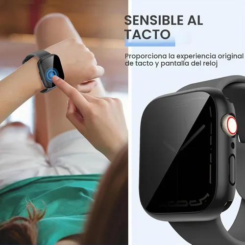 Vista 6 de Tensea - Funda protectora de pantalla para Apple Watch SE 3/SE 2/SE/6/5/4 de 1.575 in Negro mate