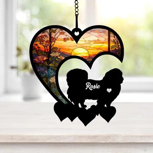 Vista 69 de NAZENTI Atrapasoles personalizado de sabueso afgano, adorno conmemorativo personalizado para la pérdida de mascotas, regalo de condolencia