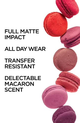 Vista 7 de L'Oreal Paris Infallible Pro Matte Les Macarons - Lápiz labial líquido mate perfumado, de alta pigmentación, duradero, impermeable y a prueba