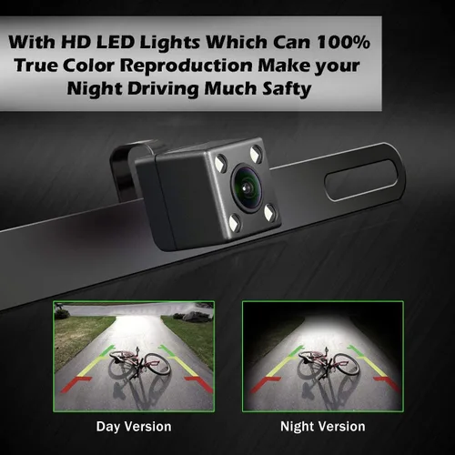 Vista 4 de Cámara HD de respaldo para visión trasera, placa de matrícula de visión nocturna, impermeable, compatible con radio de coche Sony XAV-AX150