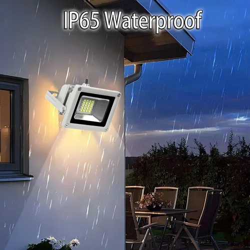 Vista 3 de 6000K Cool White Low Voltage LED Floodlight 10W - 1000 Lumens, IP66 Waterproof, 12V/24V for Landscape, Garden Accent & Watercraft Lighting