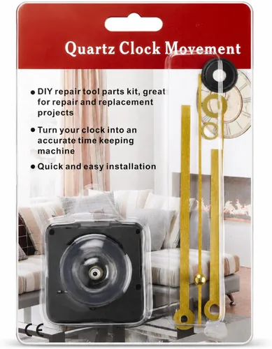 Vista 7 de Mudder Silence Quartz Clock Movement, 0.39 Inch Maximum Dial Thickness, 0.78 Inch Total Shaft Length (Gold)