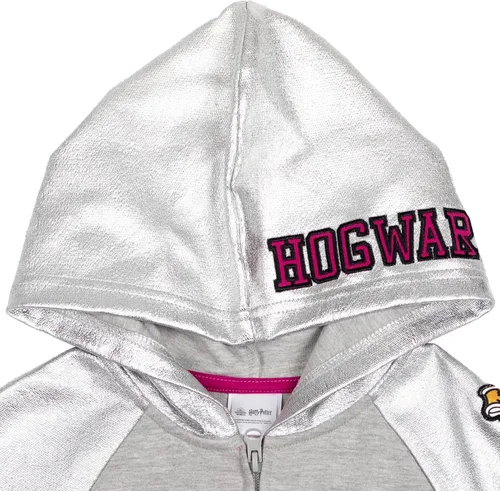 Vista 4 de Harry Potter Hogwarts - Sudadera raglán con capucha y bolsillos para niñas