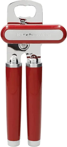 Vista 10 de KitchenAid Classic - Abrelatas y sacacorchos multifunción de fácil uso, rueda de corte de acero inoxidable ultra afilada, mangos ergonómicos suaves