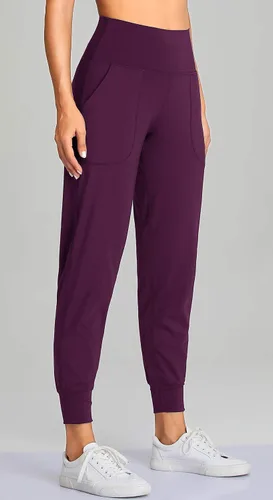 Vista 87 de Oalka - Pantalones deportivos para mujer, con cintura alta y bolsillos, para hacer deporte, yoga y entrenar