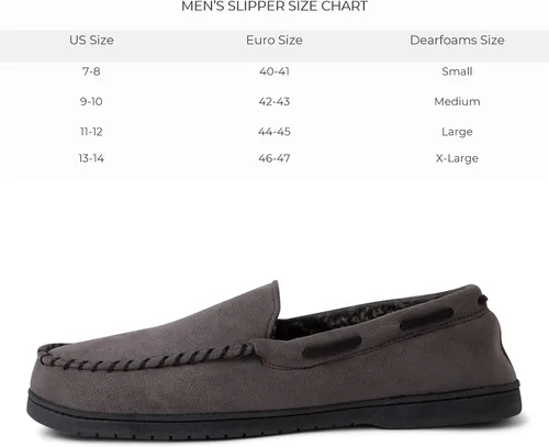 Vista 5 de Dearfoams Men's Keaton Memory Foam Moccasin with Wide Widths Slipper