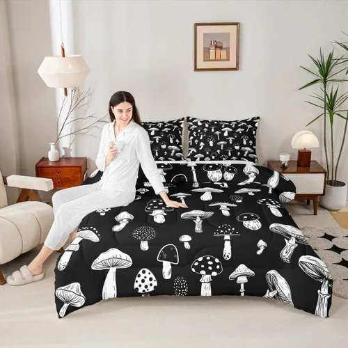 Vista 14 de Juego de edredón estampado de ovejas, juego de ropa de cama vintage de granja para niños, niñas, mujeres, adultos, parejas, ovejas, juego de edredón