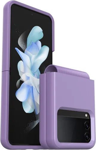 Vista 7 de OtterBox Symmetry Flex Series - Funda para Samsung Z FLIP4, color marrón Tapa Beige