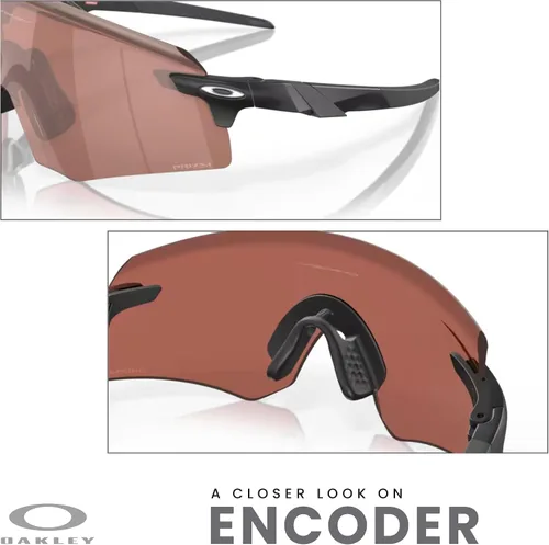 Vista 22 de Oakley Encoder OO9471 - Gafas de sol rectangulares para hombre, correa y kit de cuidado iWear de diseñador