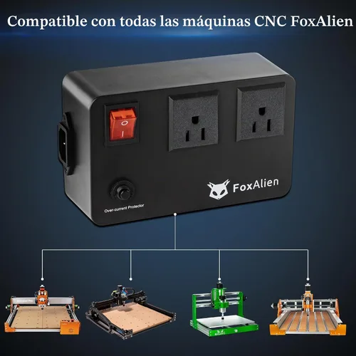 Vista 6 de FoxAlien Interruptor de relé del módulo de relé para máquinas enrutadoras CNC, enrutadores y colector de polvo con control sincrónico