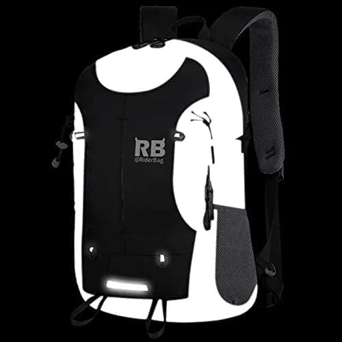 Vista 7 de Mochila reflectante RIDERBA Mochilas que te mantienen seguro día y noche Alta visibilidad viajeros motocicleta