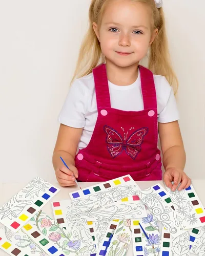 Vista 9 de Vileafy Libro de pintura de acuarela de flores de primavera para adultos y niños, pintura sin desorden con actividad artística acuática, diversión