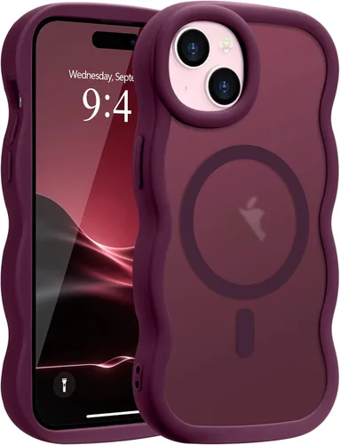 Vista 66 de Pepmune - Funda para iPhone 12 Pro Max con marco ondulado y estructura rígida, color mate claro, cubierta trasera unisex, compatible con Magsafe
