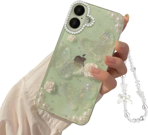 Vista 13 de Funda compatible con iPhone 11, diseño 3D de mariposas florales transparentes con diseño estético, para mujeres, adolescentes y niñas