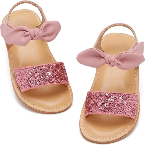 Vista 17 de Kiderence Sandalias de niña de las flores para niñas pequeñas, zapatos de Ck303 Oro