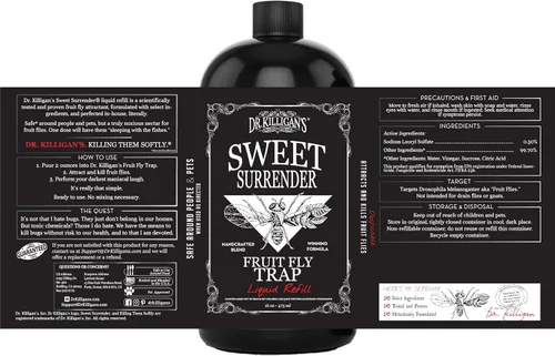 Vista 7 de Dr. Killigan’s Repelente Líquido de Recambio para Moscas de la Fruta - Protección Duradera de 24 Semanas, Funciona con Trampas de Manzana, Apto