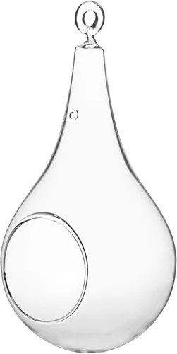 Vista 9 de WGV - Terrario de cristal colgante para plantas, ancho de 3 pulgadas, altura de 6 pulgadas, bombilla de aire para suculentas, jarrón transparente