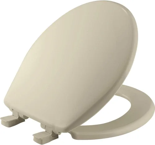 Vista 13 de Bemis 7300SLEC - Asiento de inodoro de cierre lento con bisagras fáciles de limpiar y asiento de plástico duradero, fabricado en EE. UU., alargado