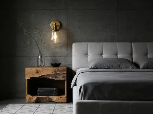 Vista 3 de Phansthy Lámpara de pared industrial, lámpara de pared ajustable de 180 grados, lámpara de pared con pantalla de vidrio, iluminación decorativa