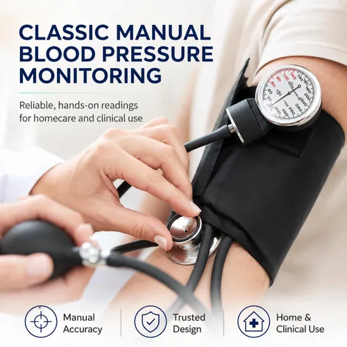 Vista 6 de NOVAMEDIC Brazalete para presión arterial de tamaño adulto auto-tomable negro, kit de esfigmomanómetro aneroide, estetoscopio - máquina profesional