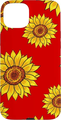 Vista 9 de Patrón de girasol en rojo vintage floral flor mujeres regalo caso para iPhone 17