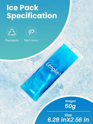 Vista 2 de LengKe Bolsa de hielo para enfriador de insulina, bolsa de hielo aprobada por la Tsa y pequeñas bolsas de hielo para enfriador de medicamentos