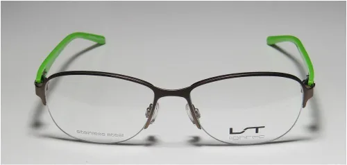 Vista 3 de Lightec 6963l - Gafas de diseño para mujer, diseño de media llanta, bisagras flexibles de acero inoxidable