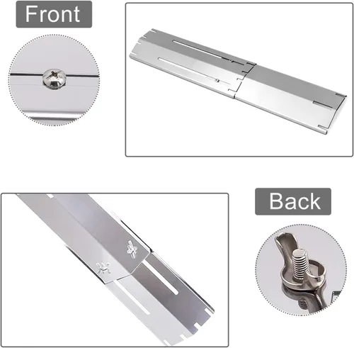 Vista 6 de Protector universal para placa de calor ajustable y resistente, tienda de campaña de calor de acero inoxidable, cubierta de quemador, barra