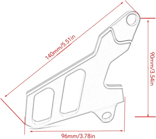 Vista 3 de Fydun - Protector de cadena de piñón delantero para motocicleta, cubierta de piñón delantero para LTZ400 2003‑2014 (azul)