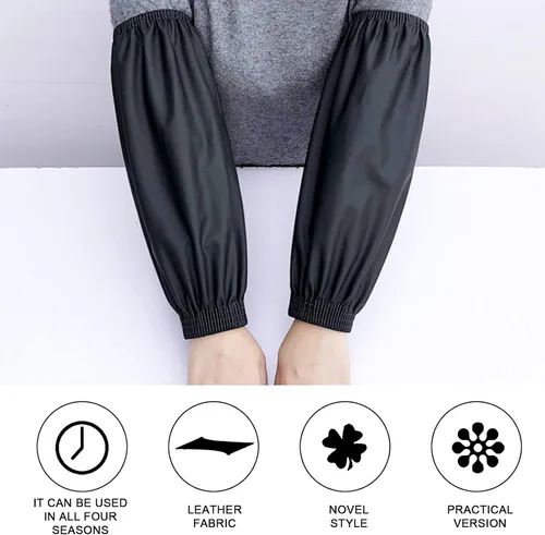Vista 4 de Fundas impermeables para brazos, 2 pares de fundas de poliuretano para limpiar peces, mangas de brazo para lavar platos, manga impermeable
