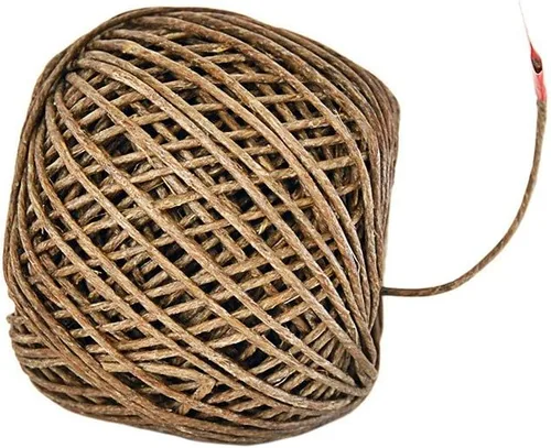 Vista 3 de RAW Carrete de hilo de cáñamo - fibra natural de cáñamo y cera de abejas - 100 pies